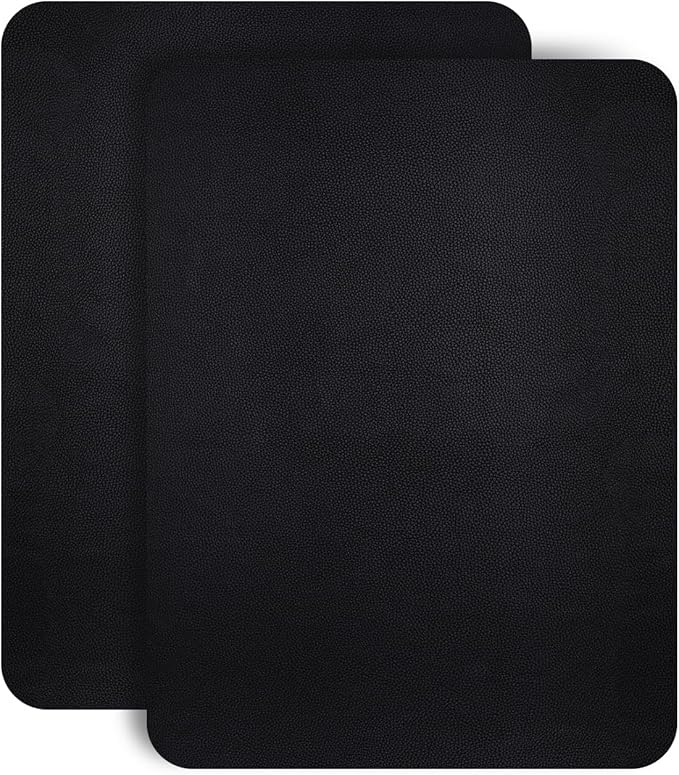 JDLUGH Sofa Leather Repair Patch Tape, 8.2x11 Inch2PCS Self Adhesive Couch, Car Seat, Office Chair, Leather Furniture, Vinyl Repair Patch Kit for Furniture (Black)