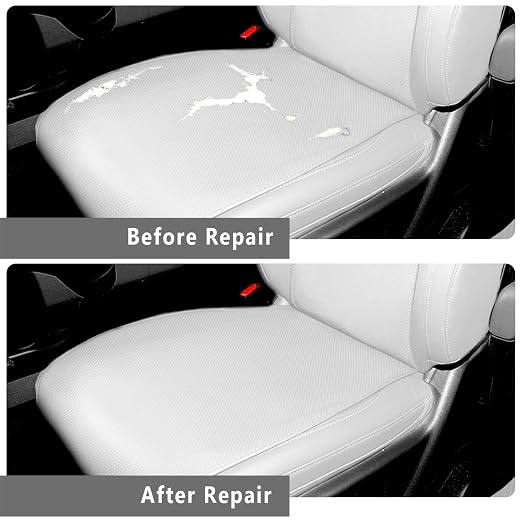 Leather Repair Patch, Breathable Perforated Self Adhesive Repair Patch, Furniture Couch Car Seats Office Chairs Sofa Repair Refurbished Faux Leather Patch (White,15.7x23.6 inch)