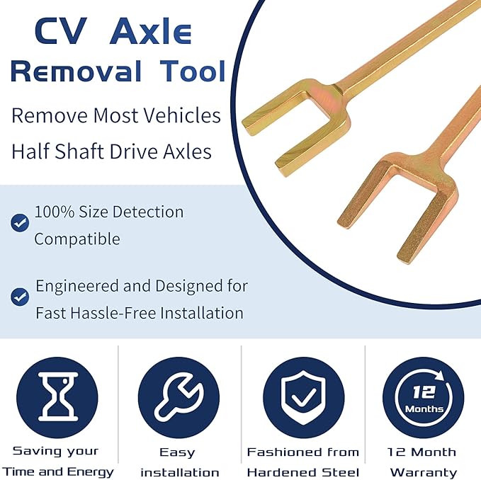 Sunluway 2 Pack 12020 Axle Popper Kit Inner CV Axle Removal Tool Set for Use on Front Wheel Drive Vehicles-Remove Most Vehicles’ Half-Shaft Drive Axles-Fix Damaged CV Joints