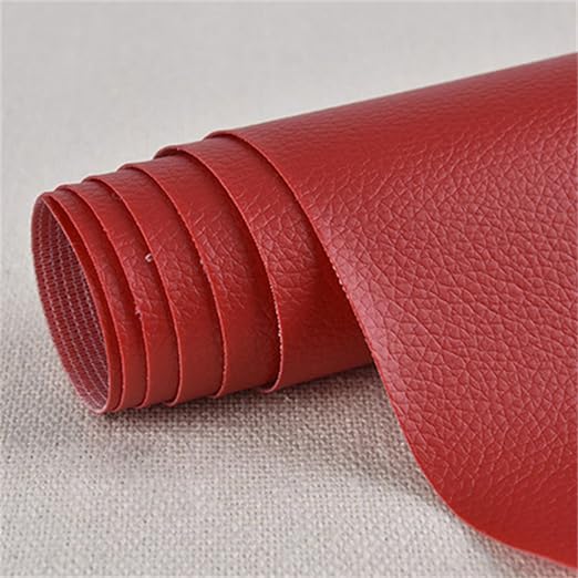 Leather Repair Patch for Couches 20 x 30 cm 1 Roll Large Self-Adhesive refinisher cuttable reupholster Tape Patches kit for Couch Car Seats Furniture Sofa Vinyl Chairs Shoes Fabric FixBright red