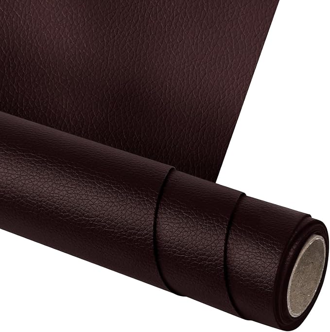 23.6 x 78.7 Inches Leather Repair Patch,Coffee Self Adhesive Leather Repair Tape Kit for Damaged Leather Furniture, Sofa Seating,Car Seats, Leather Goods