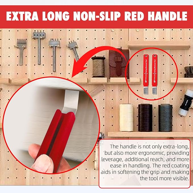 TonGass (2-Pack, 7 Inches) Vinyl Siding Removal Tool with Extra Long Handle, Steel Blade Vinyl Installation and Removal Tool, The Ultimate Vinyls Zip Tools, Avoid Damaging Vinyls Siding Tools