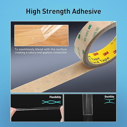 Double Sided Tape 9495LE 1/2" x 18Ft Made of 3M Pack of 3 Heavy Duty Clear Adhesive Tape for Electronics Bonding Attachment Laptop Phone Repairs Arts Crafts Leather Work Card Making