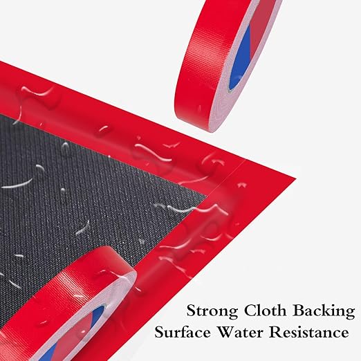 Red Heavy Duty Duct Tape, 1 Inch x 55 Yards, Industrial Grade Waterproof & UV Resistant, Strong Adhesive for Indoor Outdoor Repairs, Crafts, Home Improvement, Moving Packing and DIY Projects