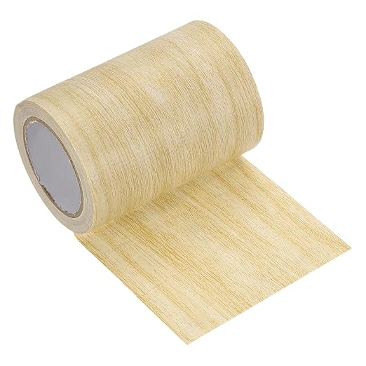 uxcell Wood Grain Repair Tape, 3.1" x 15ft Self Adhesive Wood Grain Colored Duct Tape Waterproof Repair Patch for Furniture Floor Scratch Fix, Baseboards, DIY Decor, Light Yellow