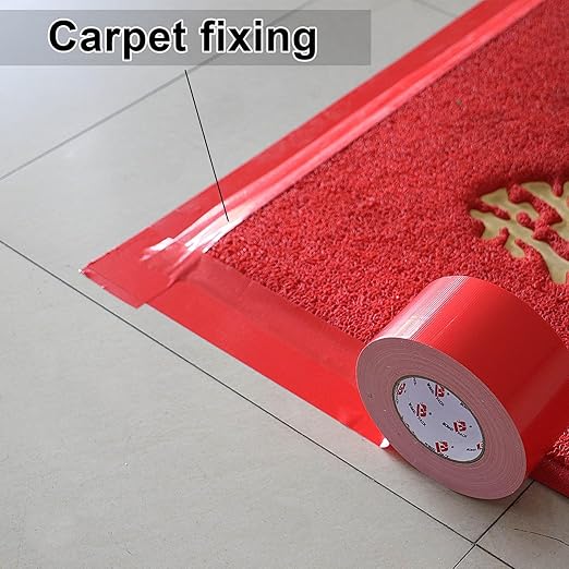 3 Inch Red Duct Tape ,Heavy Duty Duct Tape Red Colored 3 Inch x 60 Yards,9 Mil Thick Industrial Grade,Waterproof,No Residue,Strong,Flexible and All Weather,Professional for Indoor & Outdoor Use
