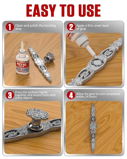 Metal Glue, 35g UltraStrong Adhesive for Stainless Steel, Aluminum, Iron, and More, Waterproof, Fast-Drying Repair Glue for Metal Crafts, Automotive, and DIY Projects