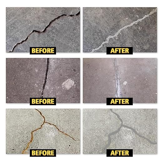 Concrete Crack Filler, 17.63Floz High Elasticity Liquid Cement Crack Filler, Self-Leveling Waterproof Repair Sealant for Driveway, Walkway, Patio, Hole, Indoor & Outdoor -Quick Drying, Permanent Fix