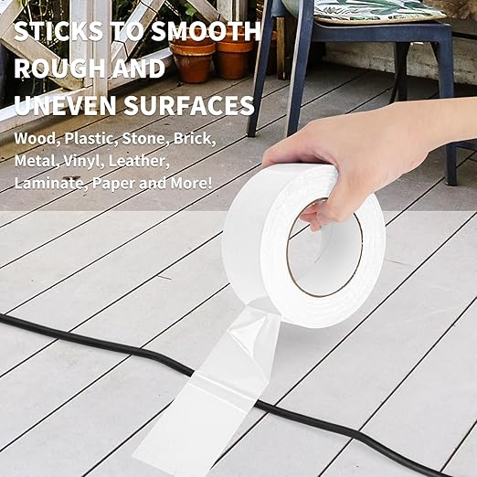 AUXMOTEC White Duct Tape Heavy Duty Waterproof, 80 Yards X 2 Inch, 9 Mils Thickness Strong Adhesive Sticky, No Residue, Easy Tear by Hand for Home Repairs Indoor Crafts Packing HVAC and Construction