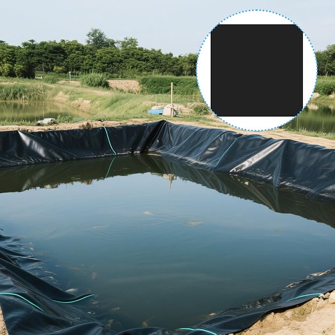 3 Pcs 8 x 8 Inches Pond Liner Repair Patch Self-Adhesive EPDM Liner Repair Patch Kit Thickened EPDM Pond Liner Seam for Garden Pond Patch Cover Liner Repair