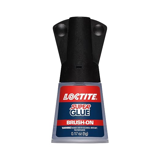Loctite Super Glue Brush On Liquid, Clear, 0.17 fl oz Bottle, 1 Pack - Superglue for Leather, Wood, Metal, Crafts, & Repair, Cyanoacrylate Adhesive Instant Glue, Quick Dry