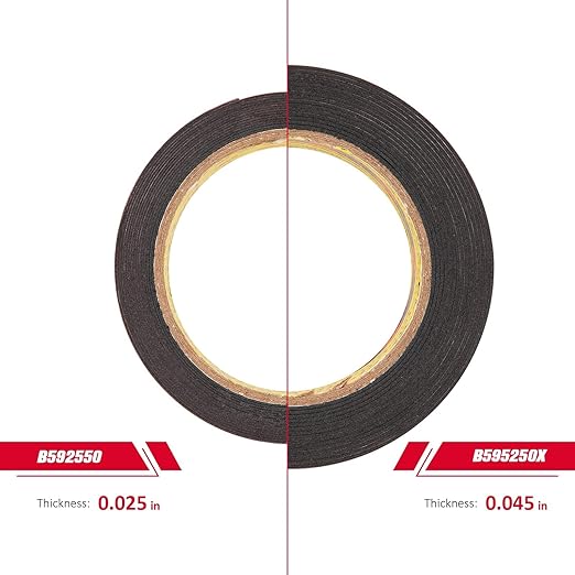 3M Double Sided Mounting Tape 2" x 15.4 Ft 0.025in Thick Black 2 Pack 5925 Heavy Duty Foam Tape Strong Adhesive for Car Décor Home Office Logos