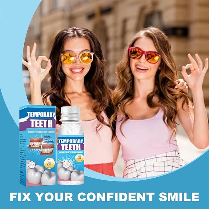 Fake Teeth Repair Kit, Moldable False Teeth Beads for Teeth Repair, Suitable for Missing, Cracked Denture Kit, Smile Confidently Again (1)