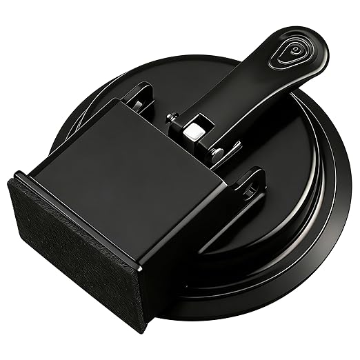 Heavy Duty Floor Gap Fixer Tool, Enhanced Vacuum Suction Cup Flooring Gap Repair Tool Laminate Vinyl Wood Tile Flooring Industrial Iron Plank Grabber Home Renovation DIY Installation (Black)