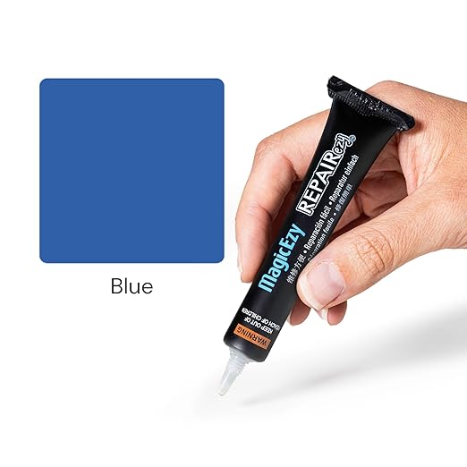 MagicEzy Tile Repair Kit: Porcelain Repair Kit - Ceramic Tile Repair Kit - Mix and Match Colors - Acrylic, Stone, Fiberglass - Wall Touch Up (Blue)