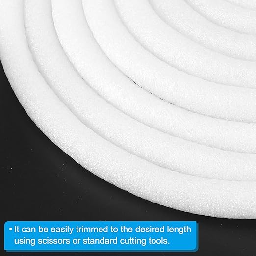 PATIKIL 5/8 Inch x 32.8 Feet Backer Rod for Gaps and Joints, Foam Rope Caulk Crack Joint Filler Roll Seal Weather Strip for Home Construction Car, White