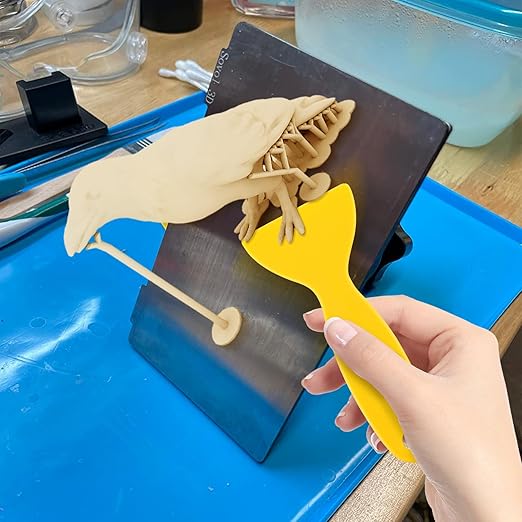7Pcs UV Resin 3D Printer Must-Have Tool, Silicone Spatula, Scraper, Brush for Resin Transfer Cleaning and Protect Release FEP Film Vat Tank, 3D Printer Accessories