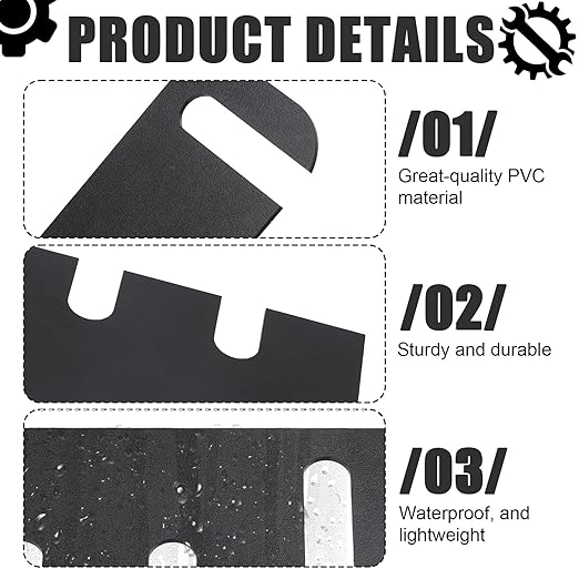 10pcs Door Hinge Shims, 10.16cm/4in PVC Hinge Shims Adjustable Spacer Parts for Doors Filling Gaps Align for Repair Replacement Kit