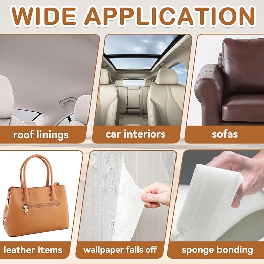 Headliner Glue for Cars, Upholstery Adhesive for Roof Liner Repair | Strong headliner glue for fabric, leather and roof liners. Heat resistant, flexible formula for durable car interior repairs