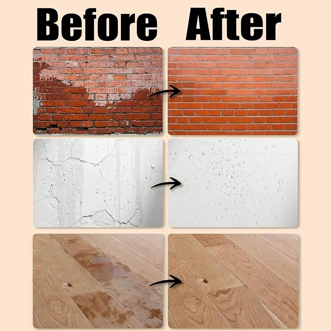 Hensire Transparent Waterproof Sealant, 35oz Water-Based Clear Coating for Leak Repair, Invisible Protective Seal for Roof, Wall, Wood, Concrete, Tile, Indoor & Outdoor Use