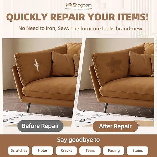 Suede Repair Patch, Large Fabric Repair Tape, Self-Adhesive Patches for Furniture, Couch, Sofa, Car Interior, Shoes, Hand Bag, Clothing (Beige, 3.5X79 Inch)