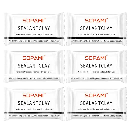 SOPAMI 10-Pack White Waterproof Sealant Putty - Quick Mending Mud & Duct Seal Clay for Wall Hole Repair, Drain Pipe Connection, Air Conditioning Vents & Cracks