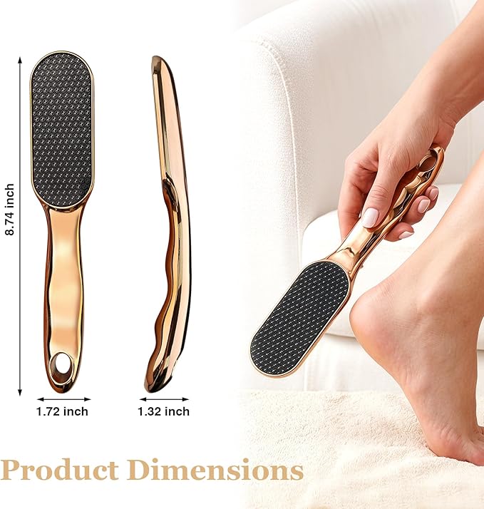 Nano Glass Foot File, Glass Foot File Callus Remover for Hard Skin and Cracked Heels, Anti-Slip Heel File for Smooth Feet, Wet or Dry Foot Scrubber