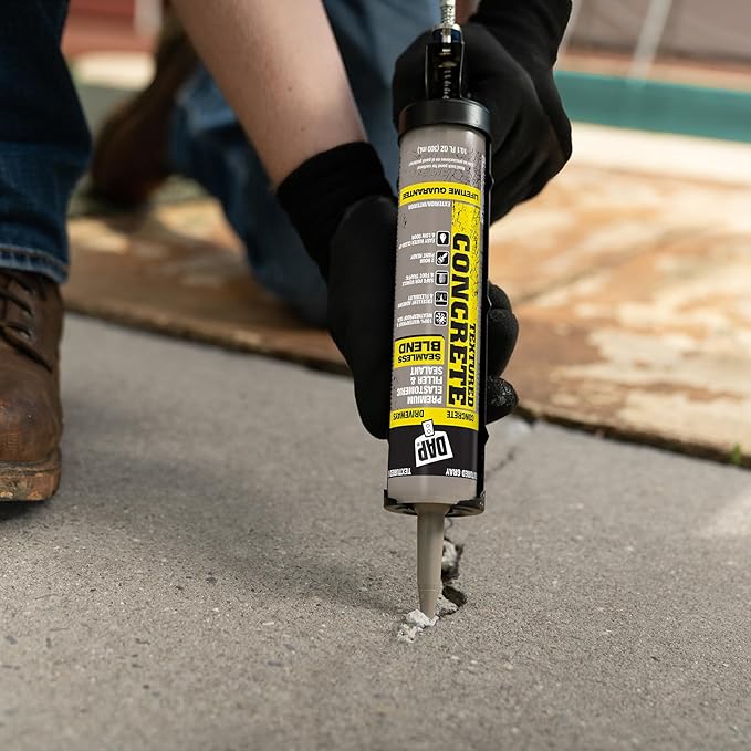 DAP Textured Concrete Premium Elastomeric Filler & Sealant, Gray, 10.1 Oz (7079808676)