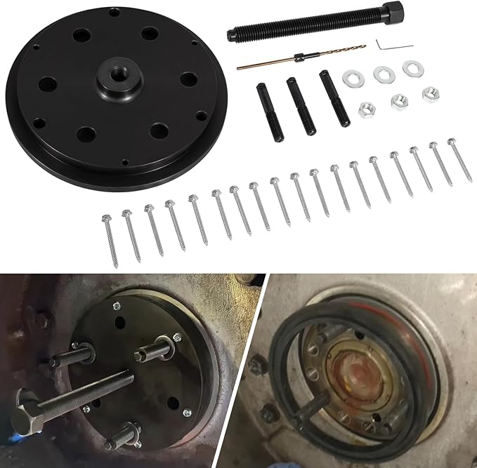 3163826 Rear Crankshaft Thick Wear Sleeve & Wet Flywheel Housing Oil Seal Remover/Installer/Replacer Tool for Cummins Signature, ISX & QSX Engines