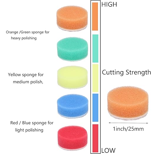 160Pcs 1inch Sanding Discs Hook and Loop 60 to 10000 Wet Dry Sandpaper with 1/8" Shank Backing Pad,Hand Sanding Block,Sponges Polishing Pads and Interface Pad for Drill Grinder Rotary Tools Attachment