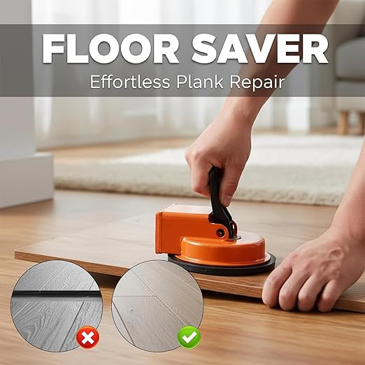 2026 Upgraded Floor Gap Fixer Tool, Heavy Duty Suction Cup Floor Gap Repair Tool, Flooring Gap Puller for Laminate, Vinyl, Wood & Tile Flooring Installation