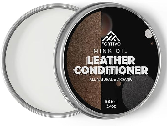 FORTIVO Leather Mink Oil, Color Restorer, Scratch Remover, Couch Paint and Leather Repair Kit for Couches