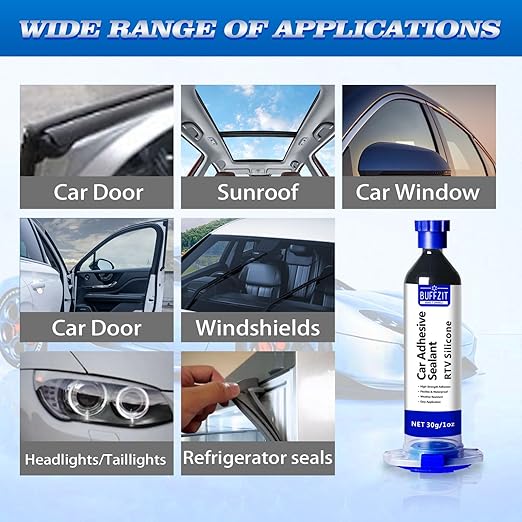 RTV Silicone Adhesive Sealant – 100% Silicone Waterproof Caulk, Strong Bond, Shrink & Crack Proof – Automotive Gaskets, Engine, Sunroof, Headlights, Windows & Home Repairs (Gray, 30g/1oz)