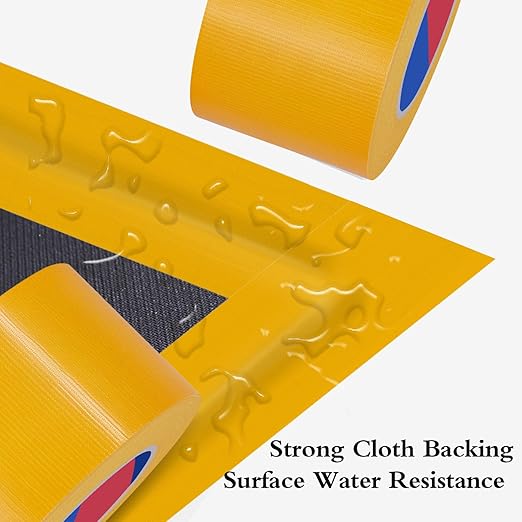 Yellow Heavy Duty Duct Tape, 3 Inch x 55 Yards, Industrial Grade Waterproof & UV Resistant, Strong Adhesive for Indoor Outdoor Repairs, Crafts, Home Improvement and DIY Projects