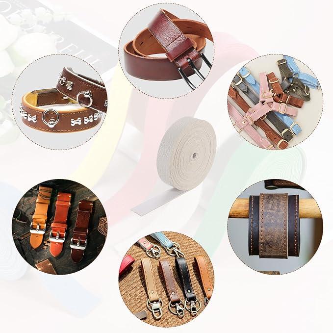 MECCANIXITY Faux Leather Strap, 1" Width x 197" Long Grained Leather Belt Strip Trim Roll for DIY Craft Projects, Pet Collars, Traction Ropes, Bag Straps, Hobby Workshop (Grey)