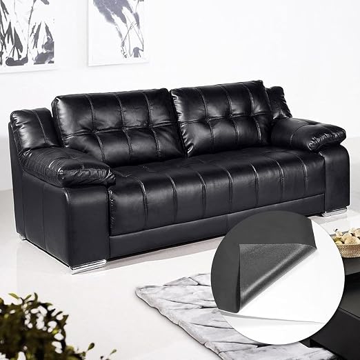 SYRKRC Leather Self Adhesive Leather Repair Set, Leather Repair Patch, Faux Leather Patches, Leather Repair and Renovation for Sofa, Car Seats, Leather headboard, Handbags (Black, 17 x 79 Inch)