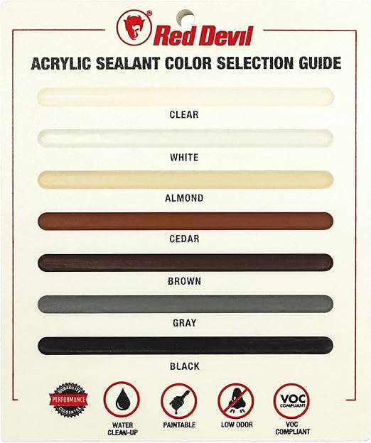 Red Devil 084630 Window & Door Silicon Acrylic Cedar Caulk, 10.1 oz, Pack of 1