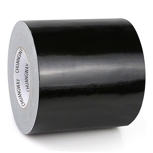 Duct Tape Heavy Duty,4 Inches x 55 Yards,9 Mil Thickness,Strong Industrial Strength,Flexible,No Residue,Waterproof and Tear by Hand,Multi-Use for Indoor & Outdoor Repairs(Black)