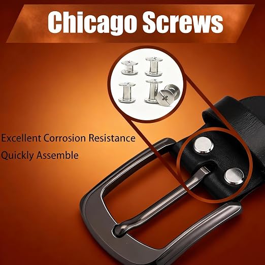 110Sets Chicago Screws Kit - 6 Sizes Leather Rivets & Binding Screws for Crafts, Clothing, Shoes, Belts, Bags Repair (Silver, M5 4/5/6/8/10/12mm)(Silver)