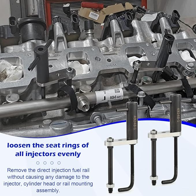 ZKTOOL GM245 Fuel Injector Rail Assembly Remover Tool Fuel Injector Seals Install Replace Tools Set Compatible with Cadillac Saturn Pontiac Chevrolet Subaru 6706 EN-49248 EN-49245 EN-51105 18683AA000