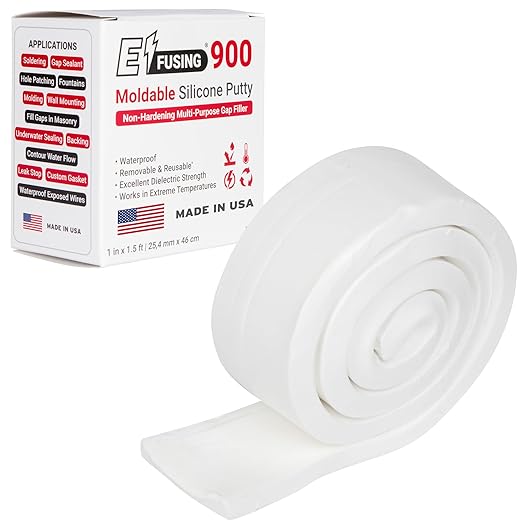 900 Moldable Silicone Putty - White Rectangular Shape
