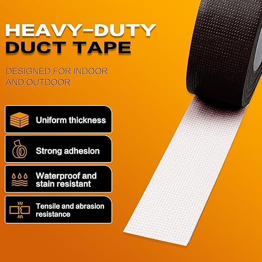 Brown Duct Tape 1 Inch x 33 Yards, Heavy Duty Waterproof Repair Tape, Straight Hand-Tear Cloth Tape for DIY Craft, Camping Gear, Home Maintenance & Packing