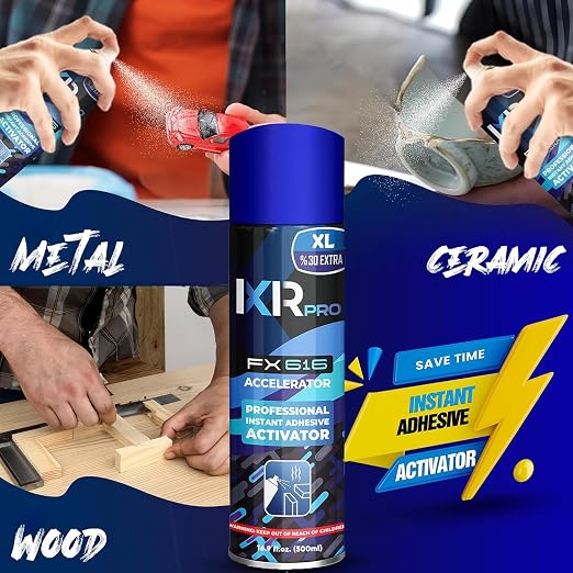 ixirpro CA Glue Activator Spray (12x16.9 oz) – Super Glue Accelerator for Instant Bonding | Fast-Drying Cyanoacrylate Activator for Woodworking, Plastic, Metal, 3D Printing, Guitar, DIY, and Repairs