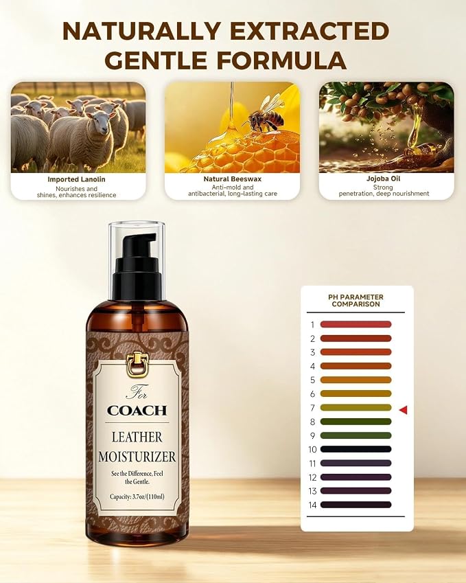 Leather Moisturizer Conditioner Kit for Coach, Deep Nourishing Care for Coach Handbags, Prevent Dryness and Cracking, for Wallets, Purses and Other Luxury Bags