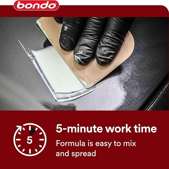 3M Bondo Glazing and Spot Putty 6-Pack, 4.5 oz Tubes, Nitrocellulose Automotive Glazing Putty for Filling Pinholes, Scratches, Minor Dings and Hairline Cracks, Sandable in 20 Minutes