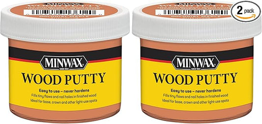3.8 oz Minwax 923 Colonial Maple Wood Putty Oil-Based Non-Hardening (Pack of 2)