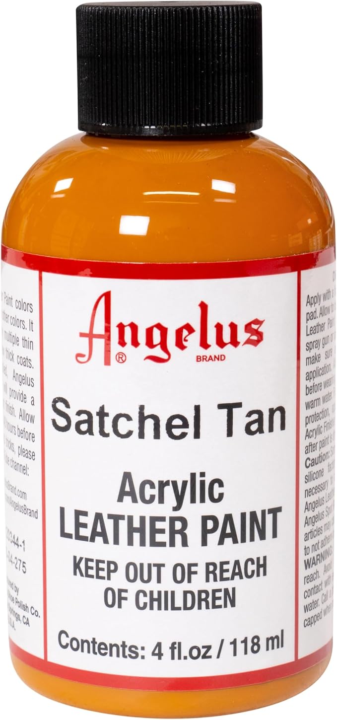 Angelus Acrylic Leather Paint, 4 oz., Satchel Tan