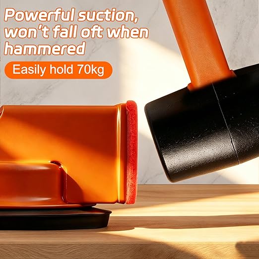Floor Gap Fixer Tool, 2026 New Heavy Duty Floor Gap Fixer Tool, Enhanced Vacuum Suction Cup, Flooring Gap Repair Tool for Laminate, Vinyl, Wood & Tile Flooring (Orange)