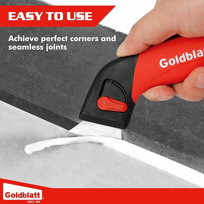 Goldblatt 10PK Replacement Blades - for Caulking Tool Kit G12738, Professional Level Stainless Steel Blades, High Hardness & Long Edge Retention, Blades for Caulking Tools