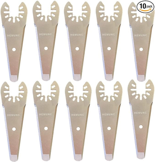 10PCS oscillating Tool Scraper Blades Universal fit Multitool Scraper Blades, Compatible with Dewalt Dremel Rockwell Makita Bosch Fein Multimaster Milwaukee Porter Cable Ridgid Ryobi